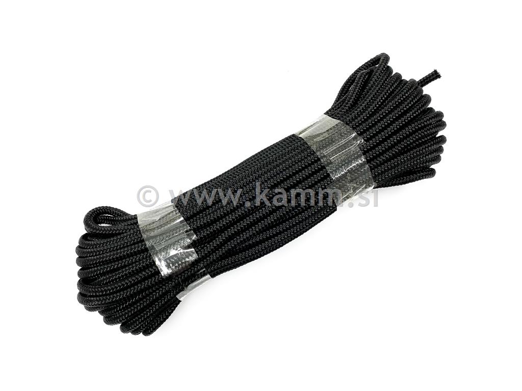 SINTETIČNA VRVICA 6mm L-20 m ČRNA