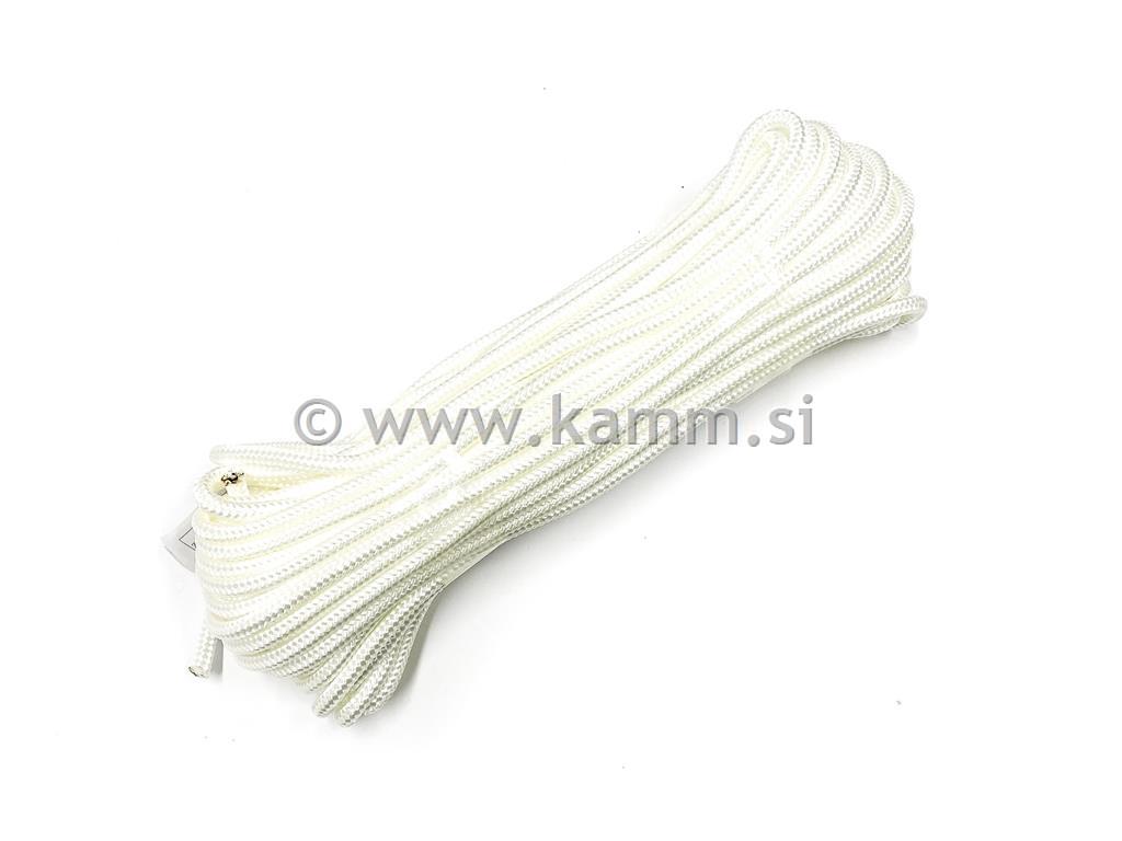 SINTETIČNA VRVICA 4mm L-30 m BELA