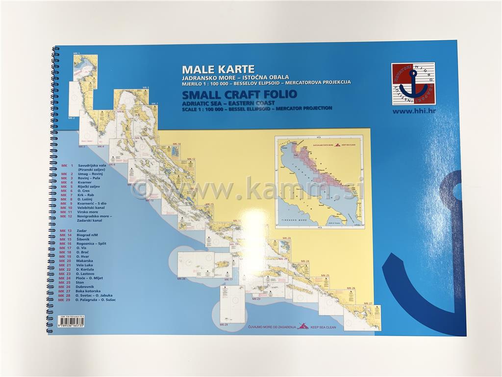 MALE KARTE JADRAN-SPIRALA