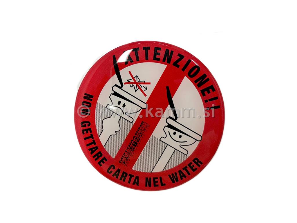 M3418906 NALEPKA NE MEČI PREDMETOV V WC