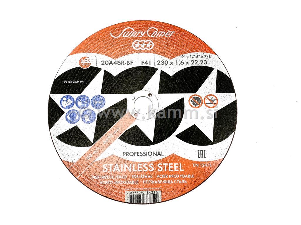 REZALKA BR.230X1.6X22 INOX AGA