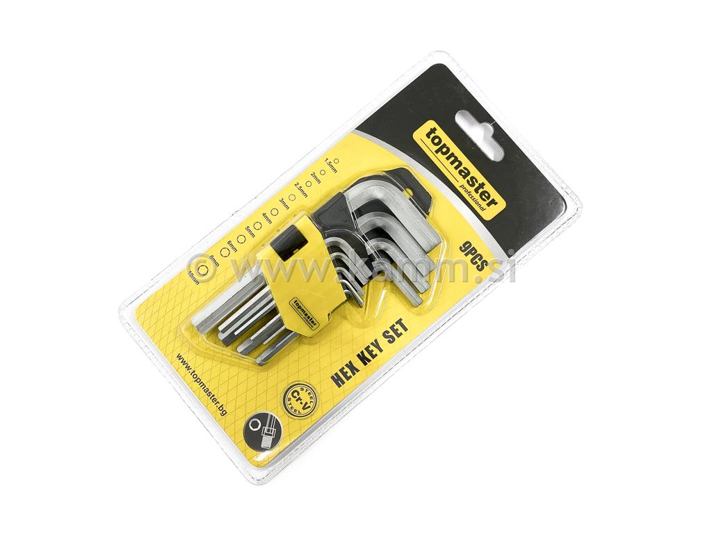 TM KLJUČI IMBUS 1.5-10MM 9 DEL.KRATKI