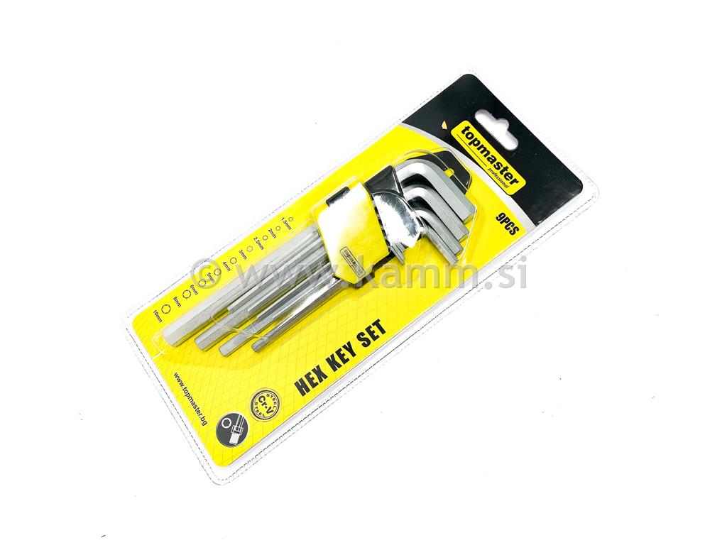 TM KLJUČI IMBUS 1.5-10MM 9 DEL.DOLGI 1/6
