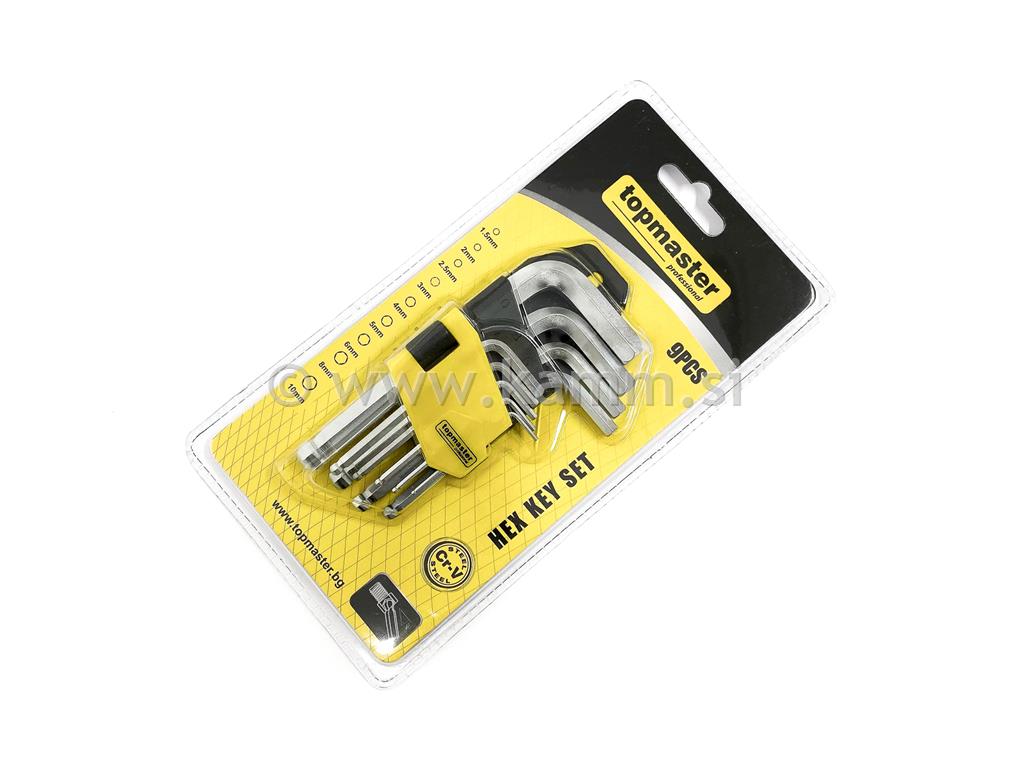 TM KLJUČI IMBUS 1.5-10MM 9 DEL. KOT. VIJ