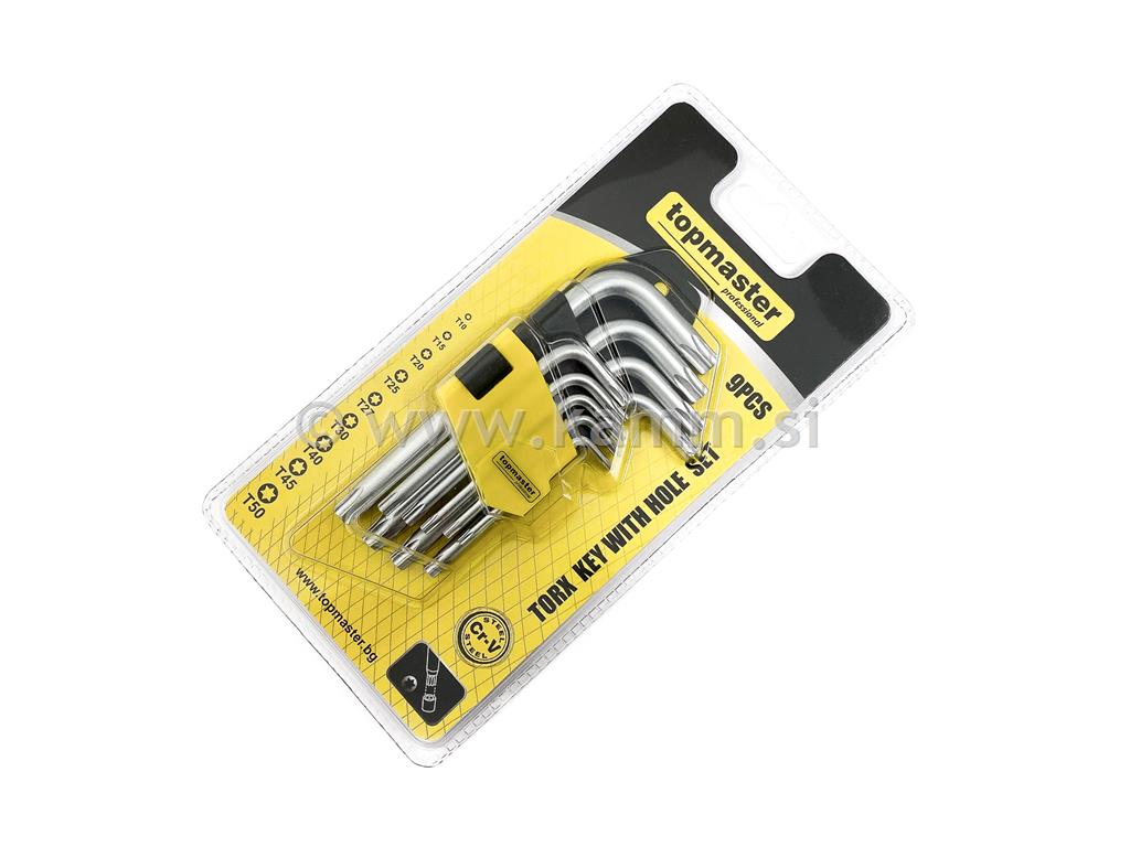 TM KLJUČI TORX T10-T50 9 DEL. KRATKI