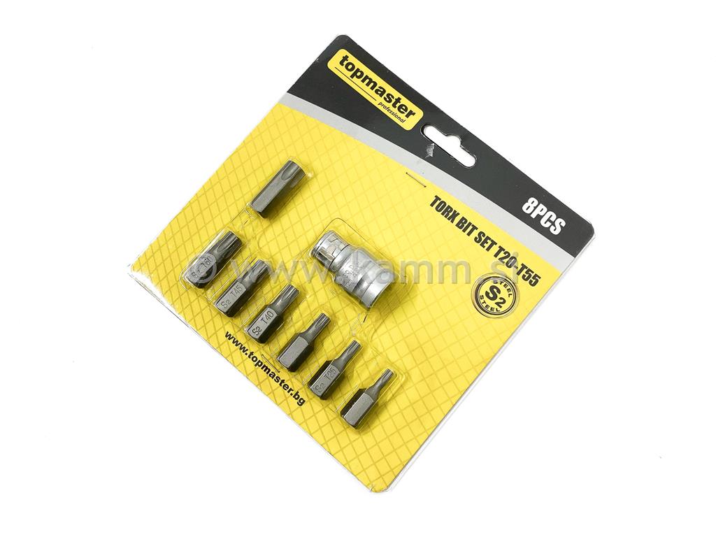 TM NASTAVKI TORX 1/2" T20-T55 8-DEL