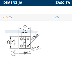 SPONA SKLEPNA 25/25