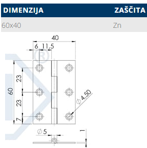 SPONA SKLEPNA 60/40