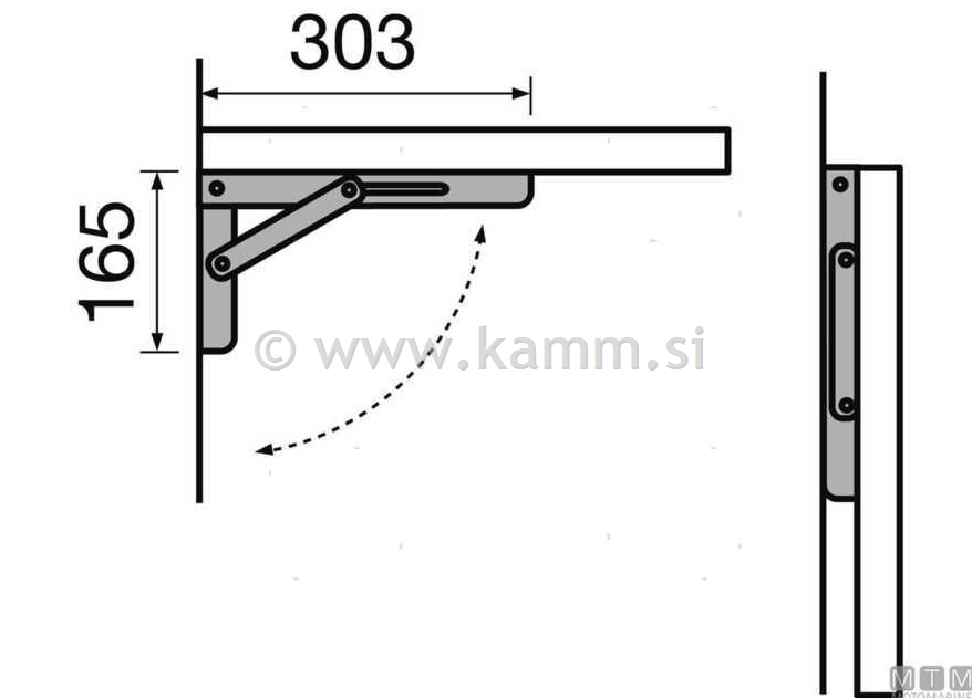 M 0840033 TEČAJ 300mm