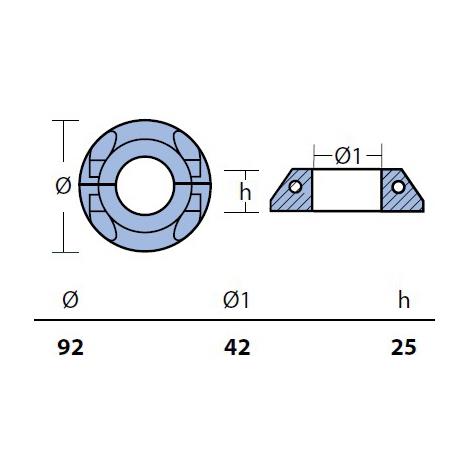 M 5169242 ANODA OBROČNA fi42 MAX-PROP
