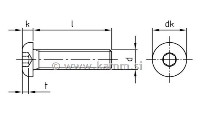 RF imbus vijak M10X60 A4