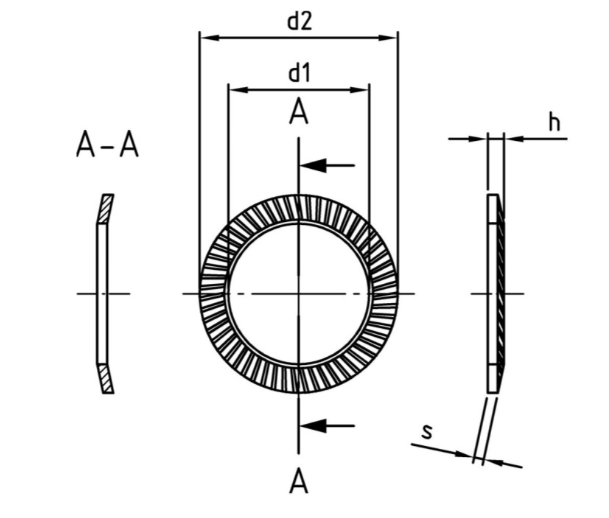 RF SCHNORR PODLOŽKA M 1.6 9093