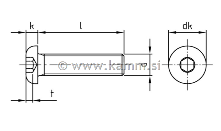 RF imbus vijak M10X45 A2