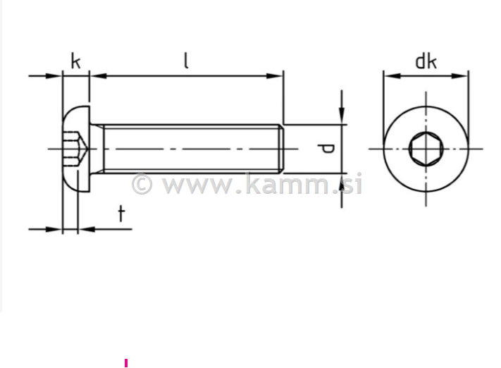 RF imbus vijak M3X12 A4