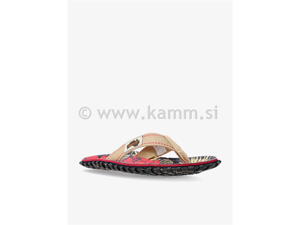 Gumbies Islander - Denim Hibiscus