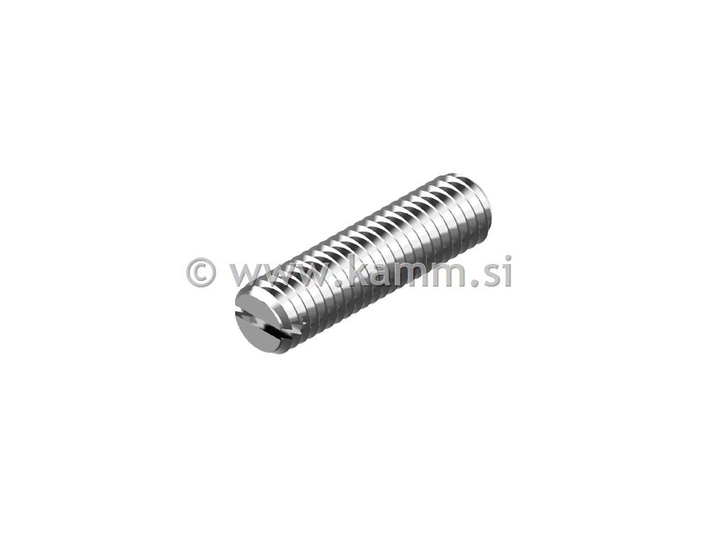 Inox navojni zatič z zarezo DIN 551