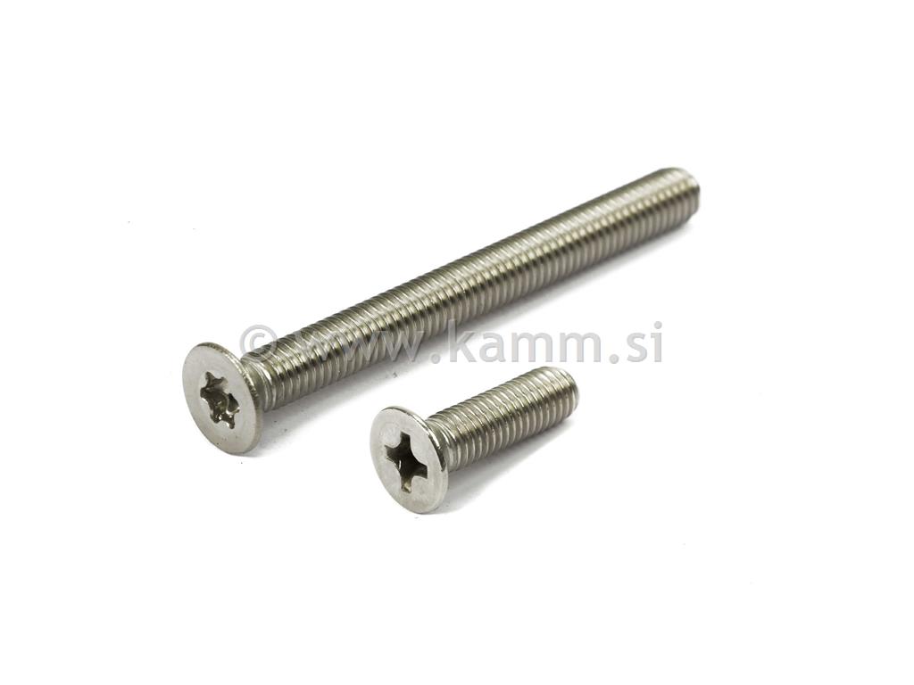 Inox z vgreznjeno glavo in križno zarezo ali torx DIN 965
