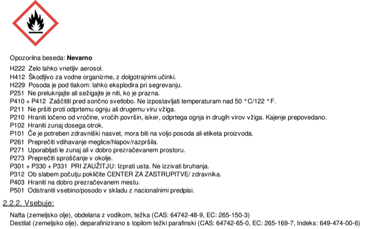Varnostni list