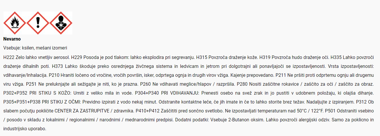 Varnostni list