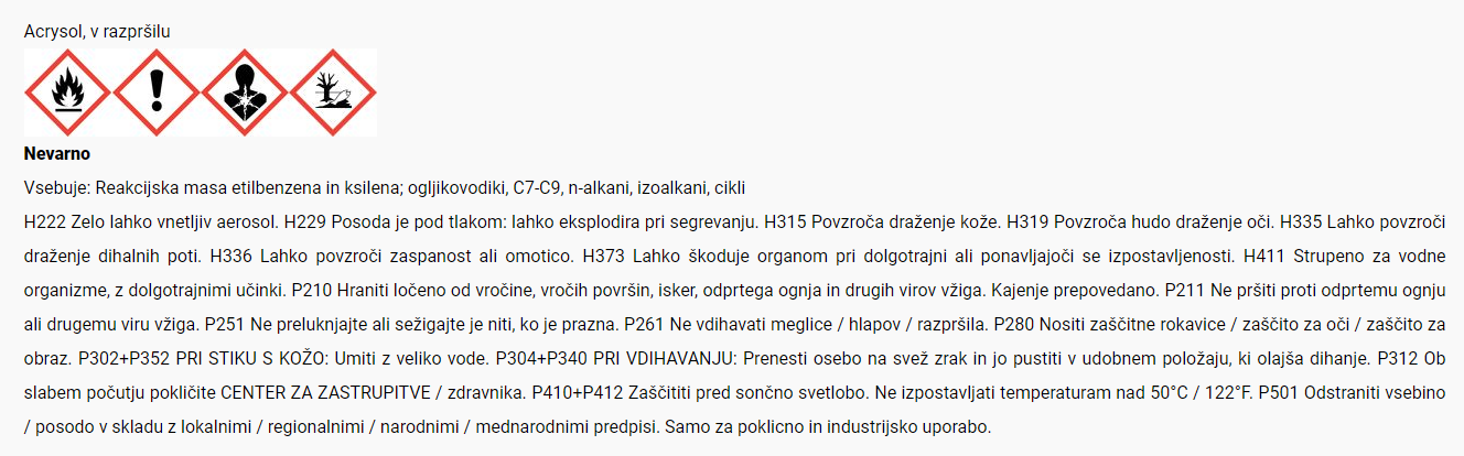 Varnostni list
