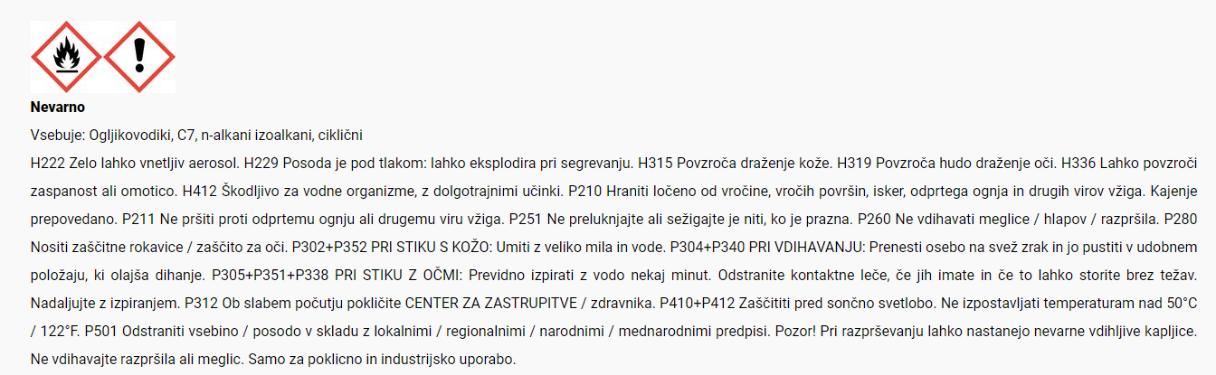 Varnostni list