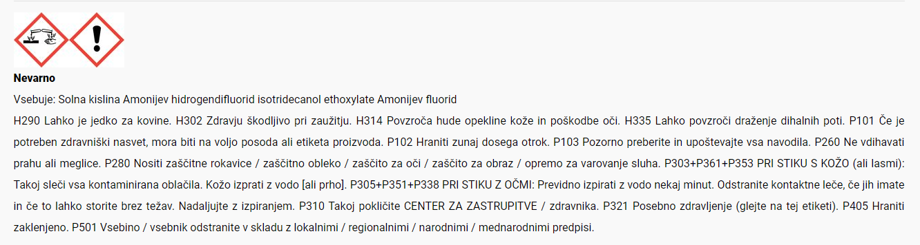 Varnostni list