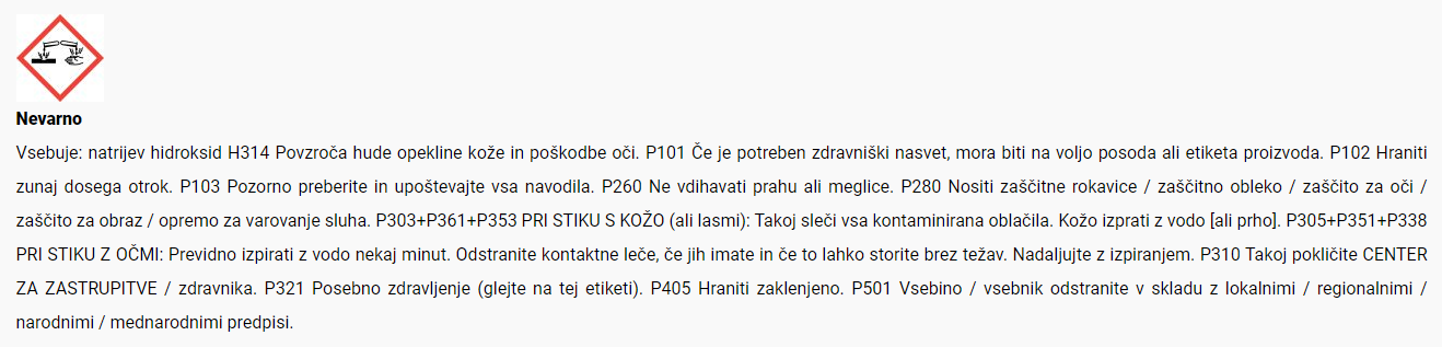 Varnostni list