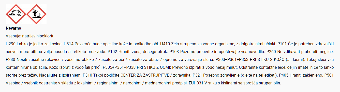 Varnostni list