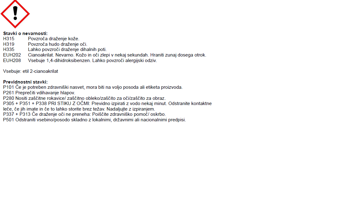 Varnostni list