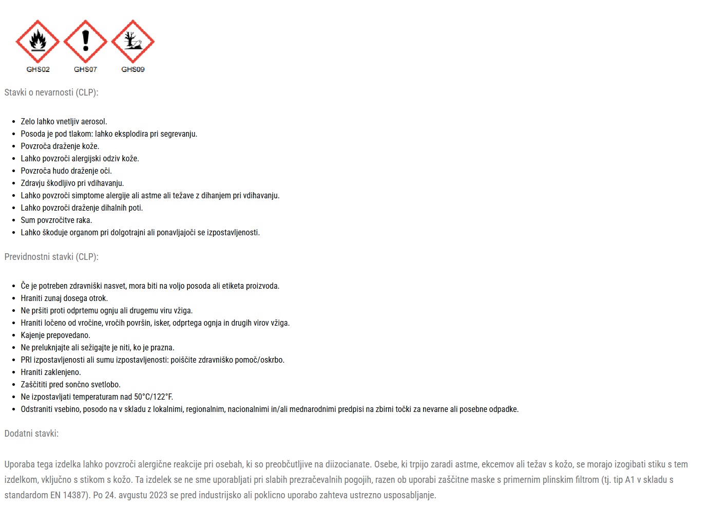 Varnostni list