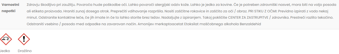 Varnostni list