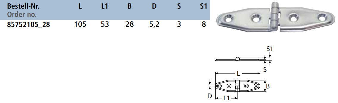 Tehnične specifikacije Tečaj 8575